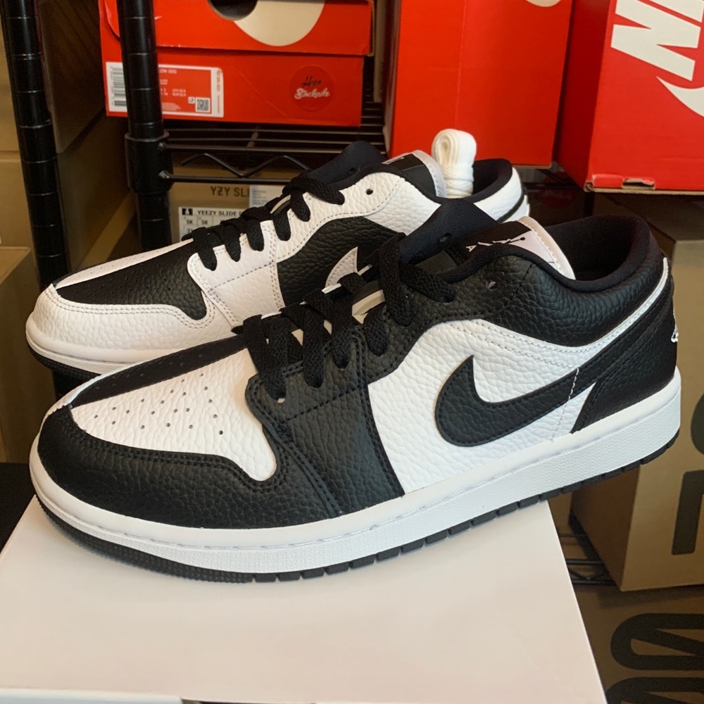 Nike Air Jordan 1 Low SE Homage White Black Split Shoes DR0502-101 Women's Sizes